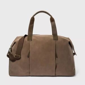 Faux Leather Olivia Weekender Bag - Taupe